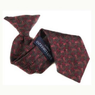 Chocolate Brown   Burgundy Boys Clip On (3 8 yr old) Designer Tie Clothing