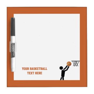 Basketball player with ball custom dry erase board