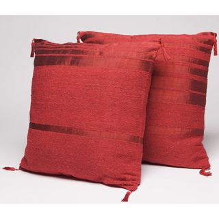 Set of Two Red Throw Pillows (Morocco) Throw Pillows & Covers