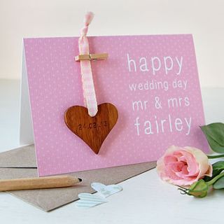 personalised wedding keepsake card by clara and macy
