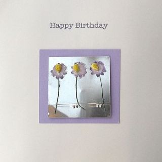 happy birthday card with metal plaque by dribblebuster