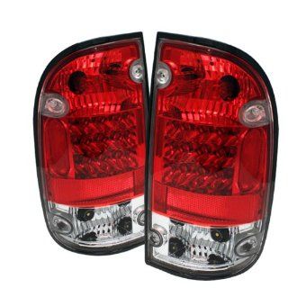 Toyota Tacoma 2001 02 03 LED Tail Lights   Red Clear Automotive
