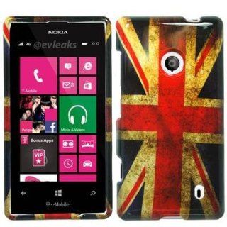 BRITISH FLAG HARD GLOSSY PHONE CASE COVER FOR NOKIA LUMIA 521 + SCREEN PROTECTOR [In Casesity Retail Packaging] 