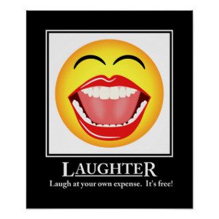 LOL Smiley Face Laughter Motivational Poster Print Print