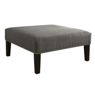 Skyline Furniture Wellington Collection Charcoal Square Ottoman