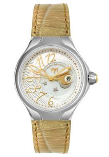 Technomarine LSP15  Watches,Womens Pearl Gold Leather, Casual Technomarine Quartz Watches