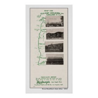 1914 Map, Callao Utah to Fort Shelborn Nevada Posters