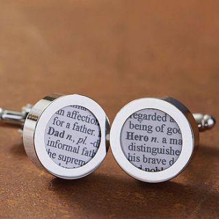 personalised dictionary extract cufflinks by suzy q