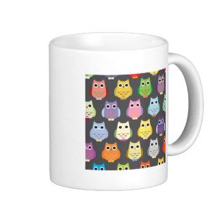 Colorful Cute Owls Coffee Mug