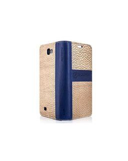 VOIA SG 523BLE Genuine 2 Tone Color Leather Case for Samsung Galaxy Note 2   1 Pack   Retail Packaging   Navy Blue Cell Phones & Accessories
