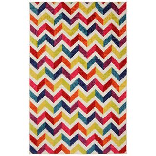 Off set Chevron Multi Rug (5 X 8)