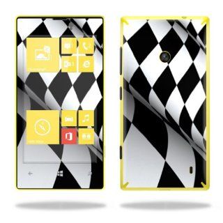 MightySkins Protective Vinyl Skin Decal Cover for Nokia Lumia 520 Cell Phone T Mobile Sticker Skins Checkered Flag Cell Phones & Accessories