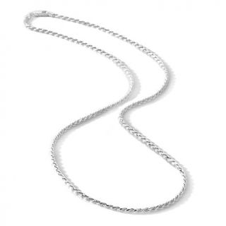Sterling Silver 2.2mm Diamond Cut Rope Chain 22" Necklace