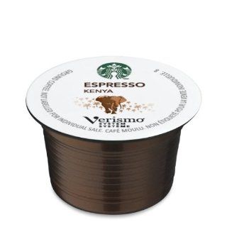 Starbucks Espresso Kenya Roast, Verismo Pods   12 Count  Coffee Brewing Machine Pods  Grocery & Gourmet Food