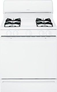 Hotpoint RGB525DEDWW 30" White Gas Sealed Burner Range Appliances