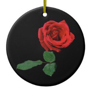 Red Rose Christmas Ornament