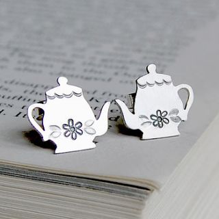 teapot earrings by shere design