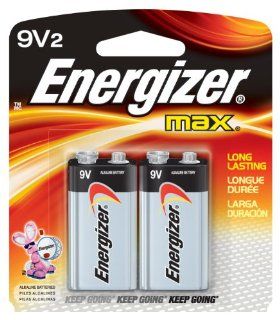 Energizer Max Alkaline 9 Volt Battery 522, 2 Count Health & Personal Care