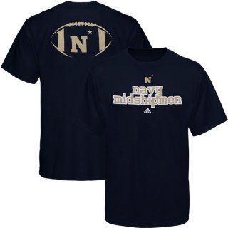 NCAA adidas Navy Midshipmen Backfield T Shirt   Navy Blue  Sports Fan Apparel  Sports & Outdoors