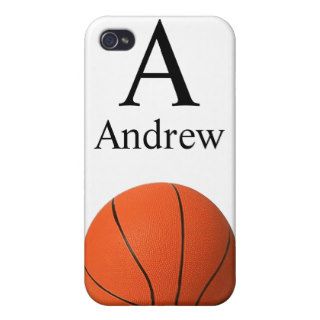 Basketball Name and Monogram iPhone Case iPhone 4/4S Covers