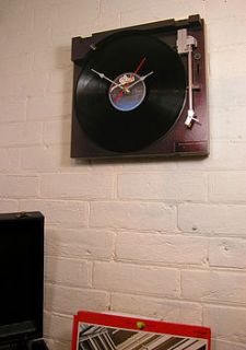 retro sony record player clock by vyconic