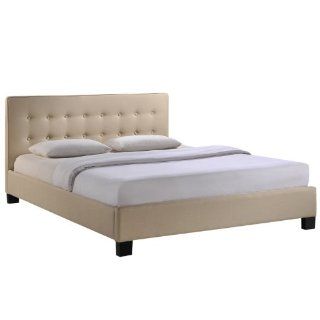 Shop LexMod Caitlin Bed, Queen, Beige at the  Furniture Store