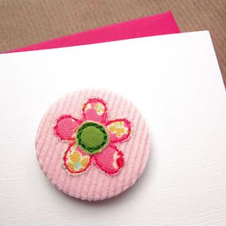 flower badge card by jenny arnott cards & gifts