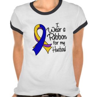 Husband   Bladder Cancer Ribbon Shirt