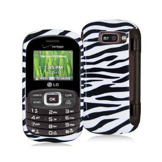 LG OCTANE VN530 BLACK WHITE ZEBRA PATTERN CASE Cell Phones & Accessories