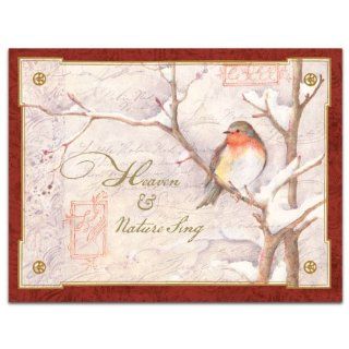 Boxed Christmas Cards by LANG "LITTLE RED BREAST" w/ beautiful artwork by Susan Winget Health & Personal Care