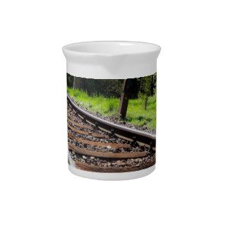 railroad track beverage pitchers