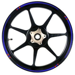 Speed Tapered 2 Color Wheel Rim Trim Vinyl Decals Stickers   Blue/Red Automotive
