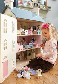 cherry tree hall dolls house with furniture by hibba toys of leeds