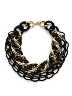 Black & Gold Multi Strand Link Necklace by Kenneth Jay Lane