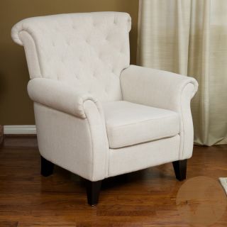 Christopher Knight Home Franklin Tufted Light Beige Fabric Club Chair
