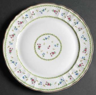 Bernardaud Artois Green (Versailles Shape) Dinner Plate, Fine China Dinnerware  