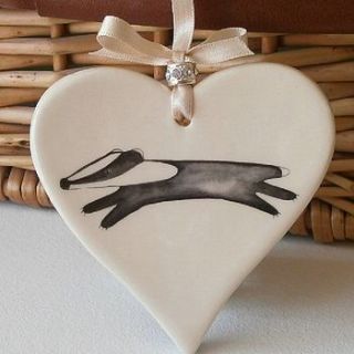 art on a heart countryside animals by dimbleby ceramics