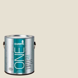 Olympic One 124 fl oz Interior Satin Off White Latex Base Paint and Primer in One with Mildew Resistant Finish