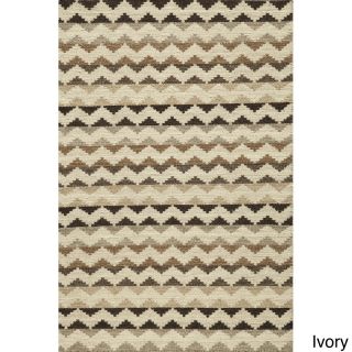 Momeni Sorrel Reversible Indoor Wool Rug (8 X 10) Beige Size 8 x 10