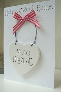 personalised new home card by little bird designs