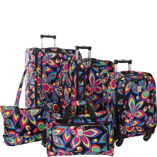 Jenni Chan Wild Flower 360 Quattro 5 Piece Spinner Luggage Set