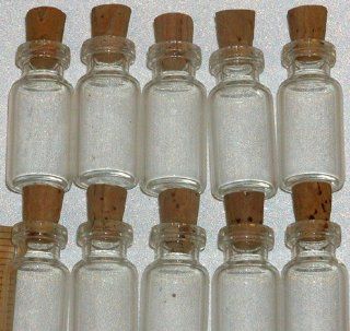CLEAR, GLASS BOTTLES, GLASS BOTTLE, BOTTLES, GLASS, MINI, BOTTLE, STORAGE BOTTLES, MINI BOTTLE, 14, NEW, SMALL, MINI BOTTLES, with, CORKS, LITTLE, VIALS, are 1 7/16" TALL x 1/2" ACROSS, Great, for, Doll Houses, Nice, Storage, Container, for, smal