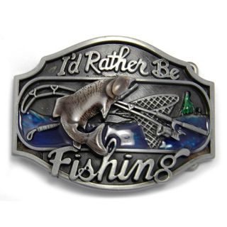 Id Rather Be Fishing Belt Buckle