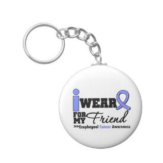 Esophageal Cancer Periwinkle Ribbon For My Friend Keychains