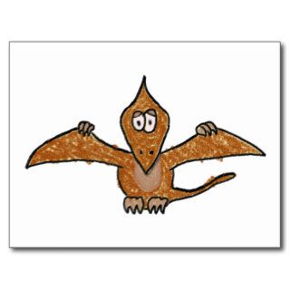 Crayon Pterodactyl Dinosaur Collection Post Cards