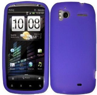 Dark Purple Silicone Jelly Skin Case Cover for HTC Droid Sensation 4G Cell Phones & Accessories