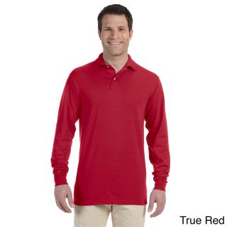 Jerzees Jerzees Mens 50/50 Long Sleeve Jersey Polo Red Size L