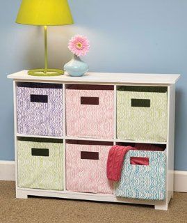 6 Bin Pastel Color Animal Print Storage Unit Clothes Shoe Toys Book Craft Decor By Nyconnection535  