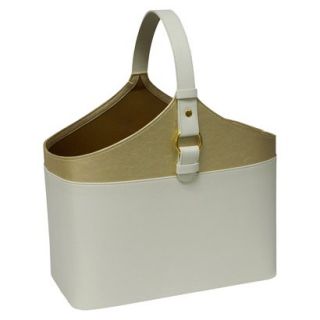 Faux Leather Storage Tote 18.5x15.5