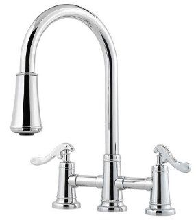 Pfister T531 YPC Ashfield 2 Handle, Pull Down Kitchen Faucet, Chrome   Touch On Kitchen Sink Faucets  